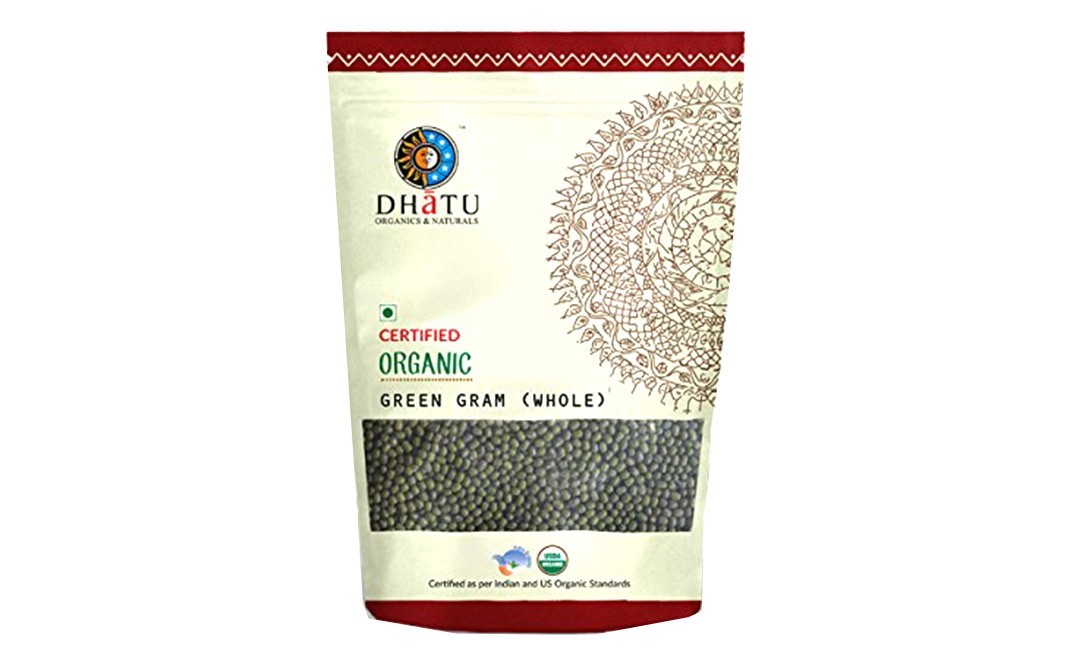 Dhatu Certified Organic Green Gram (Whole)   Pack  500 grams